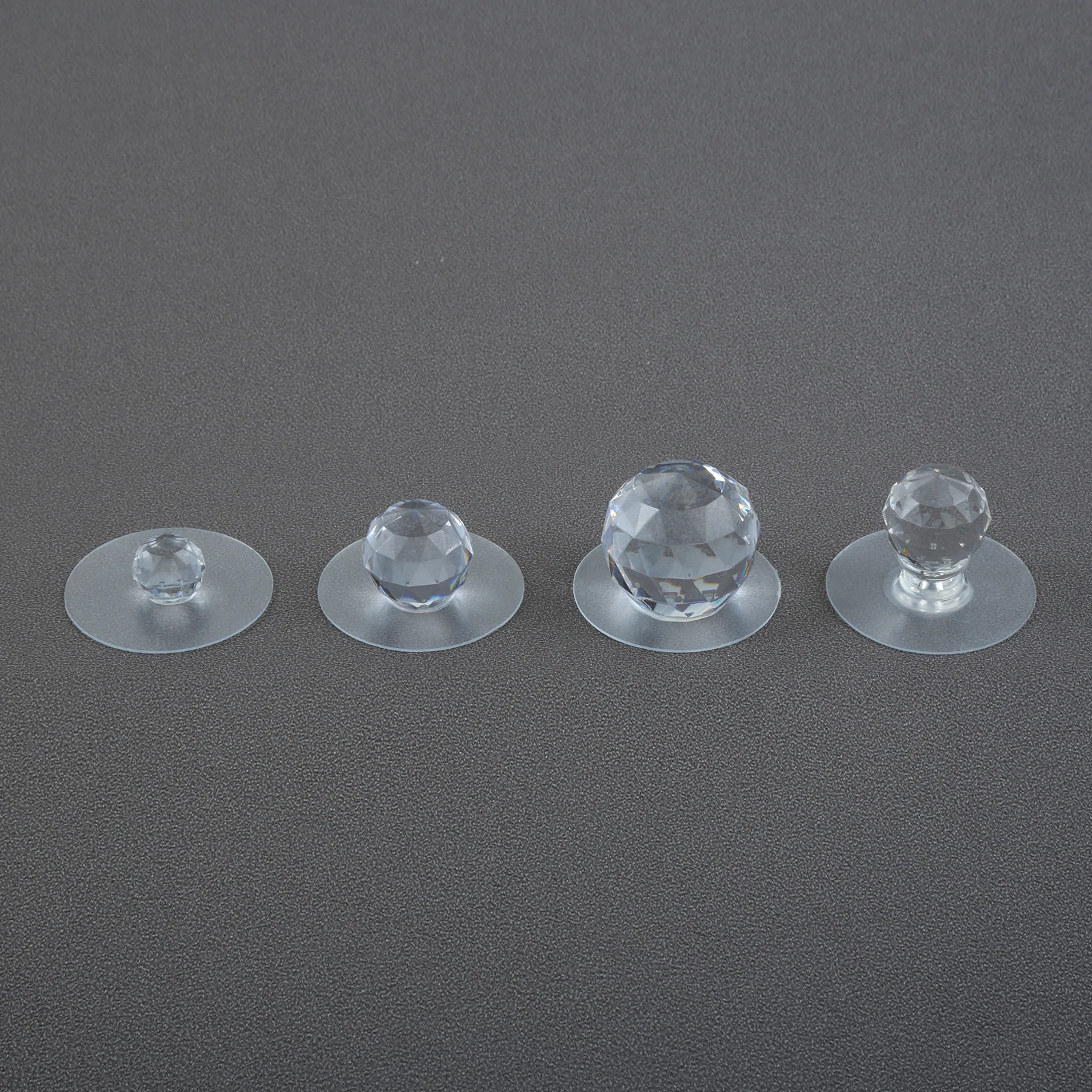 Cabinet Knob Round - 2 or 1pc Drill Free Transparent