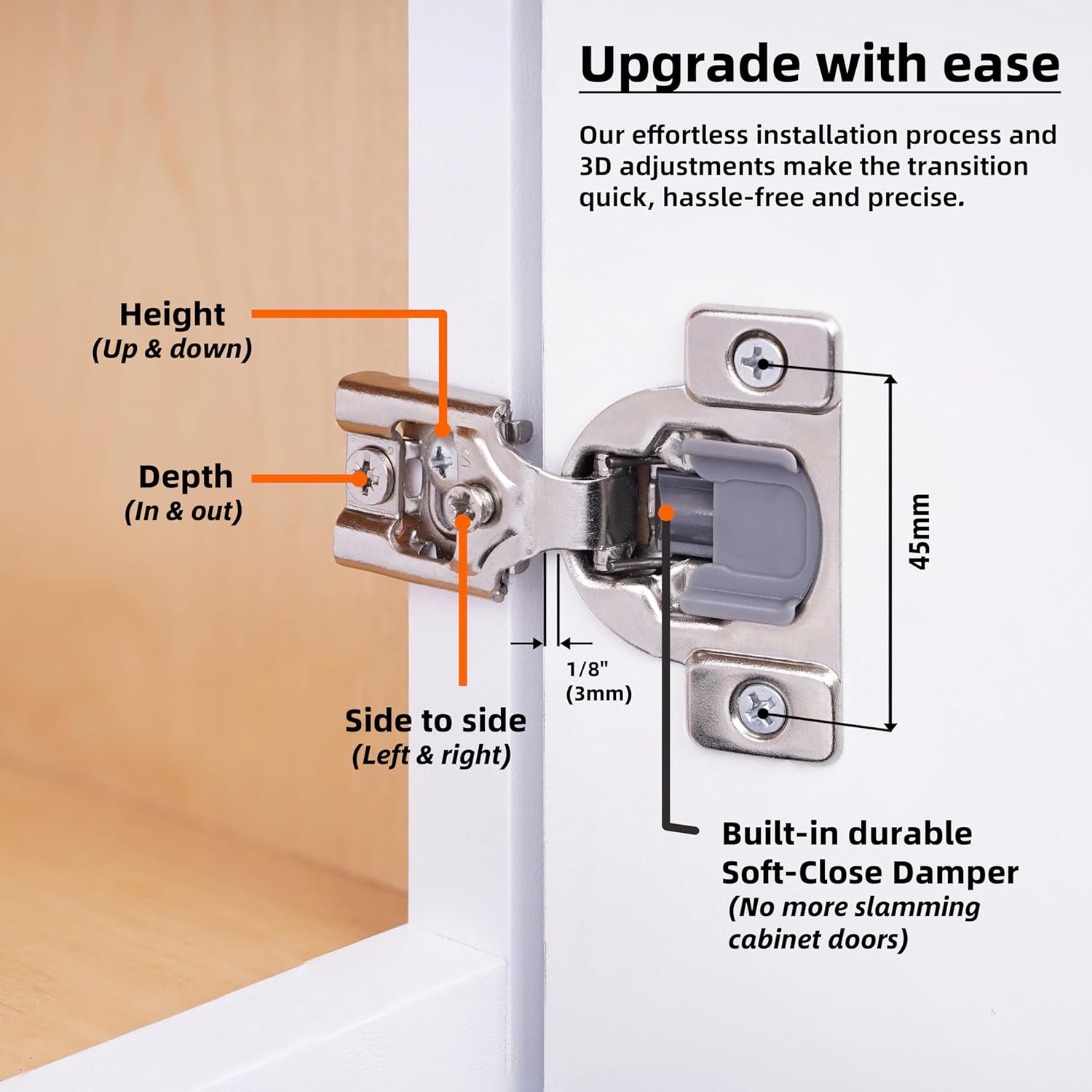 1-2 inch Overlay Soft Close Hi - Soft Close Hinge ulasan dan harga