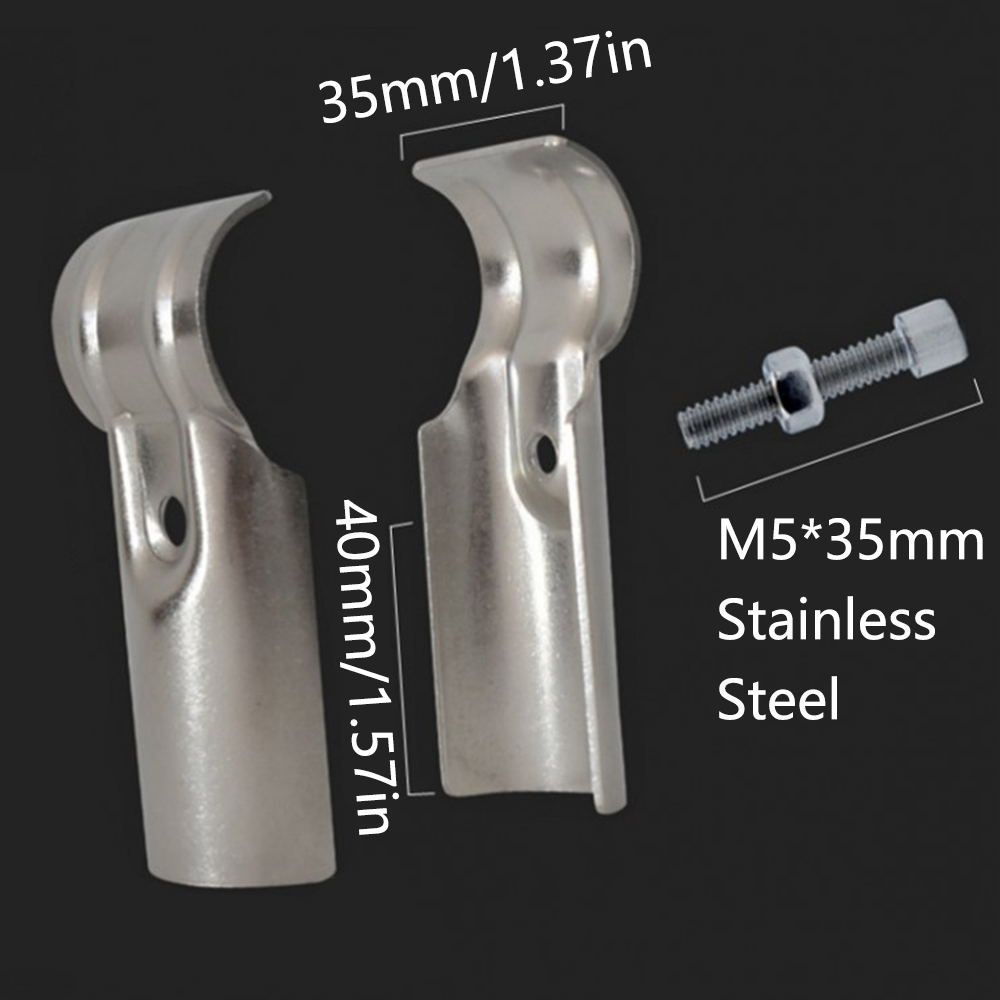 2Pcs Round Pipe Joint Stainles - Furniture Hardware Display ulasan dan harga