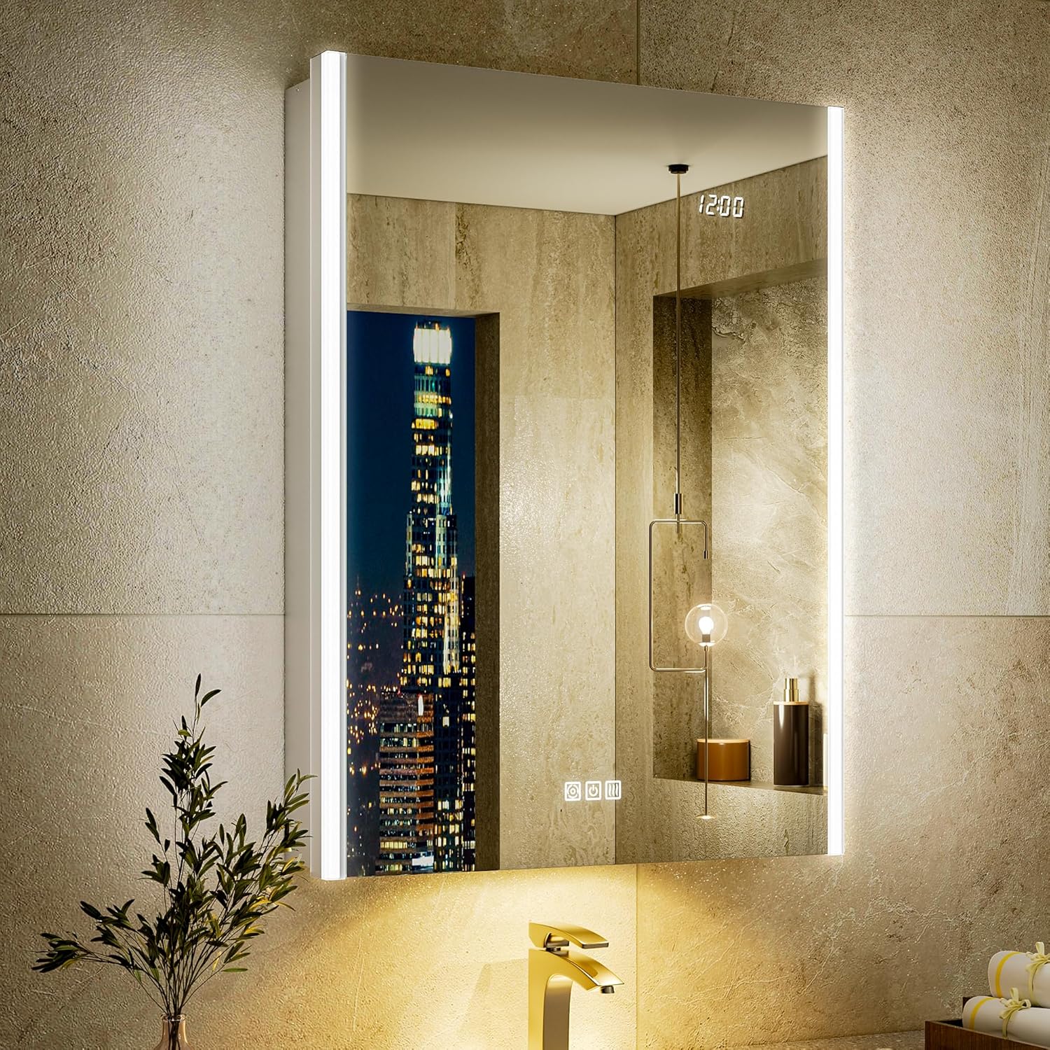 24x32 LED Medicine Cabinet Mir - Soft Close Hinge ulasan dan harga