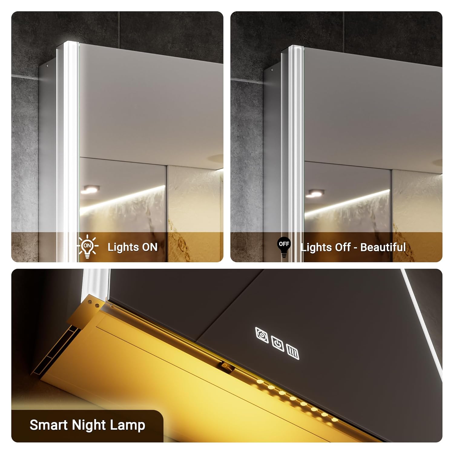 24x32 LED Medicine Cabinet Mir - Soft Close Hinge ulasan dan harga