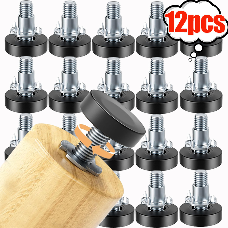1-12pcs Adjustable Foot Pad An - Furniture Leveling Hardware ulasan dan harga