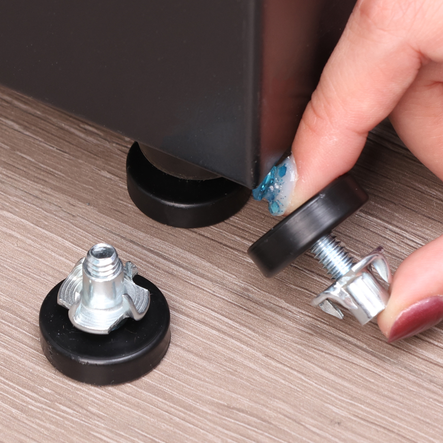 1-12pcs Adjustable Foot Pad An - Furniture Leveling Hardware ulasan dan harga