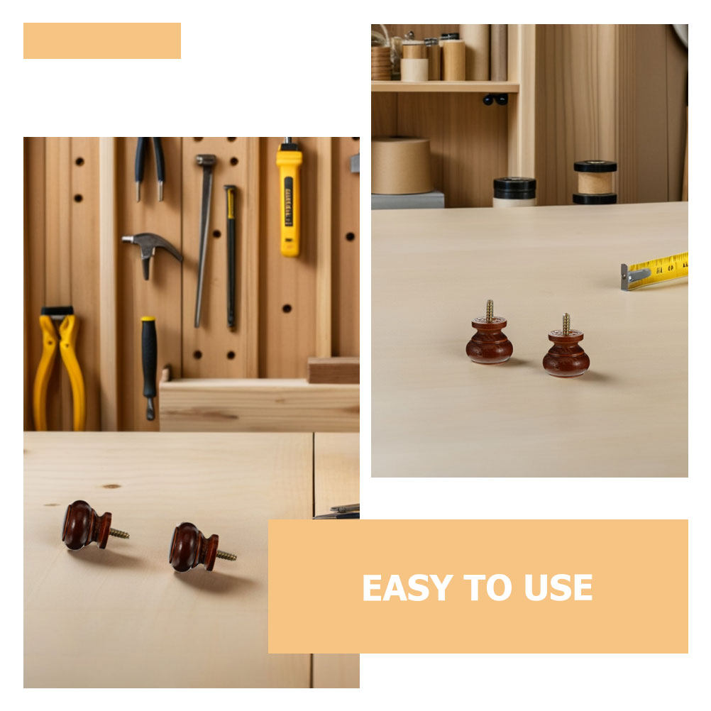 10Pcs Wood Cabinet Knob Round  - Cabinet Knob Round ulasan dan harga