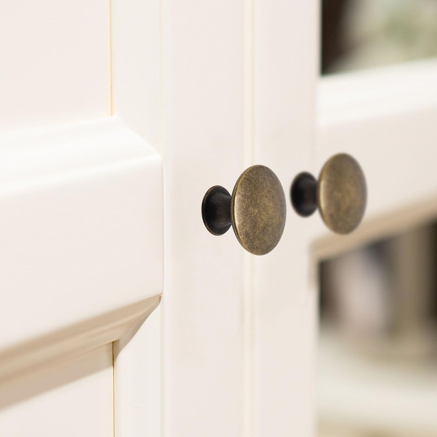 16 Pack Antique Brass Cabinet  - Cabinet Knob Round ulasan dan harga